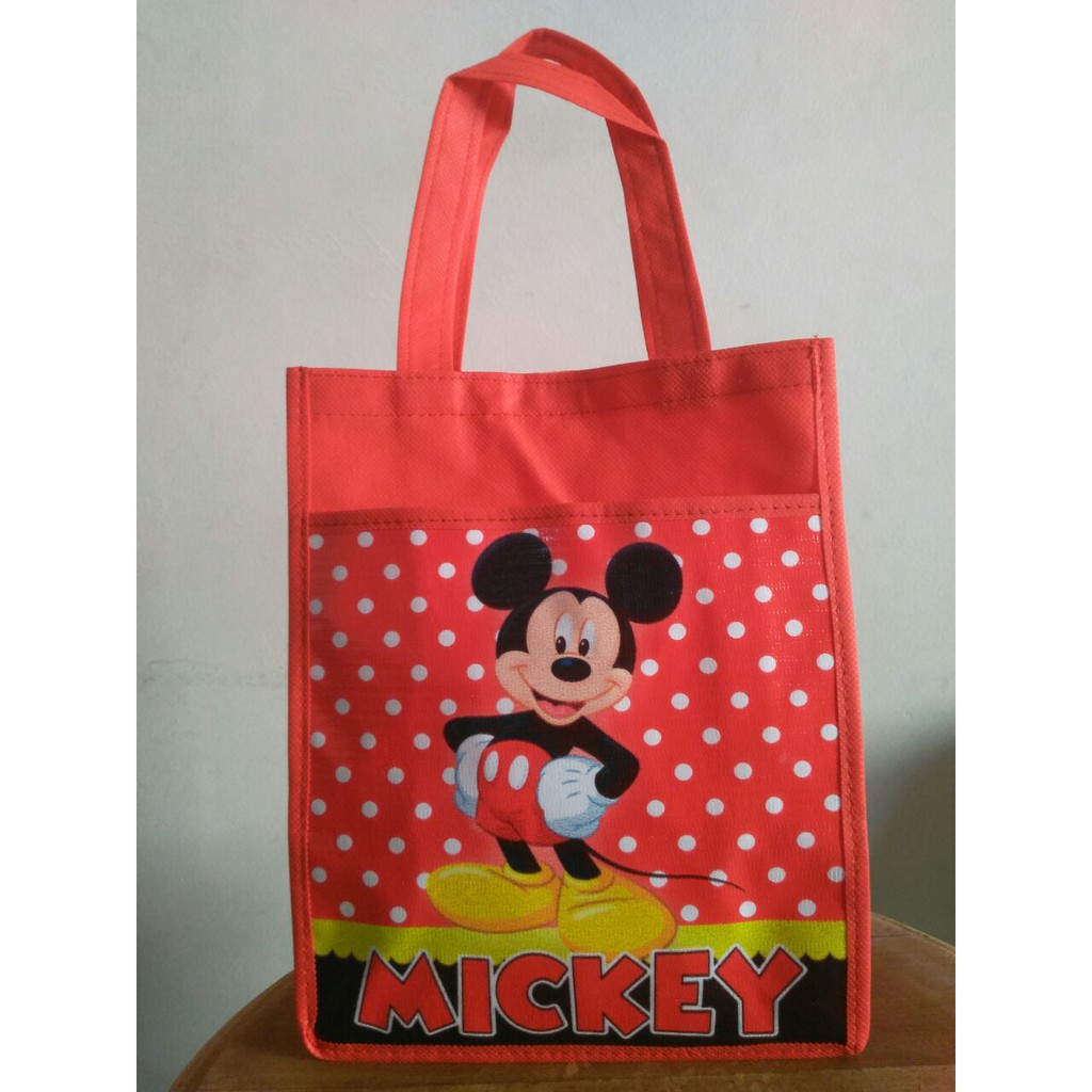 

Tas Souvenir Ultah anak saku Karakter Kartun print little pony / Goodiebag ultah little pony Ready Stok