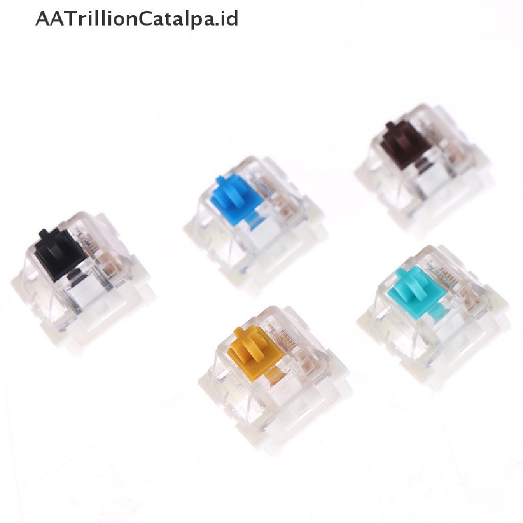 Aatrillioncatalpa 10Pcs / lot outemu mx keyboard Mekanik 3 pin Warna Hitam / Biru / Coklat