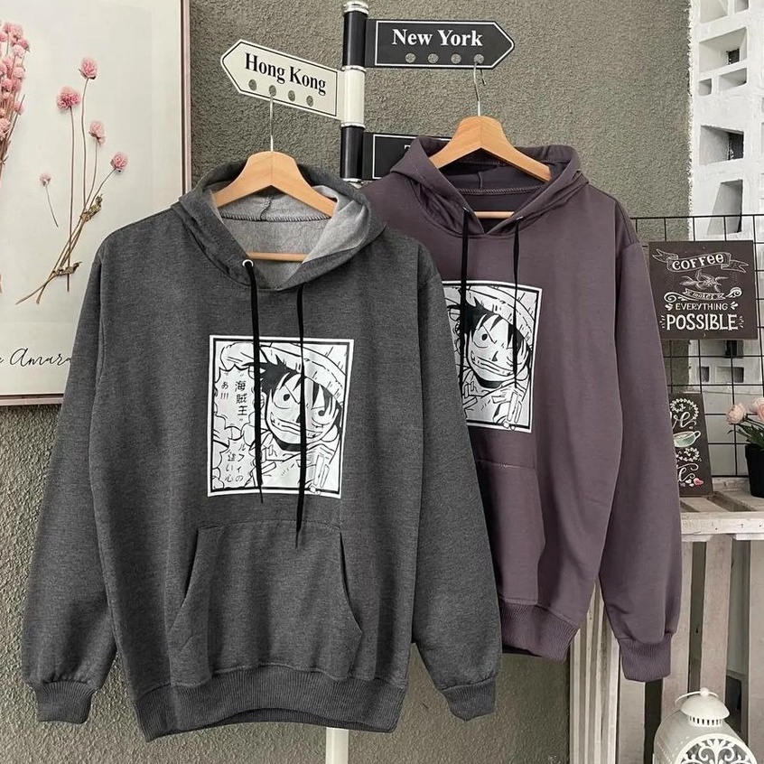 Lufy One Pieces Hoodie - Hoodie Anime Unisex Terbaru