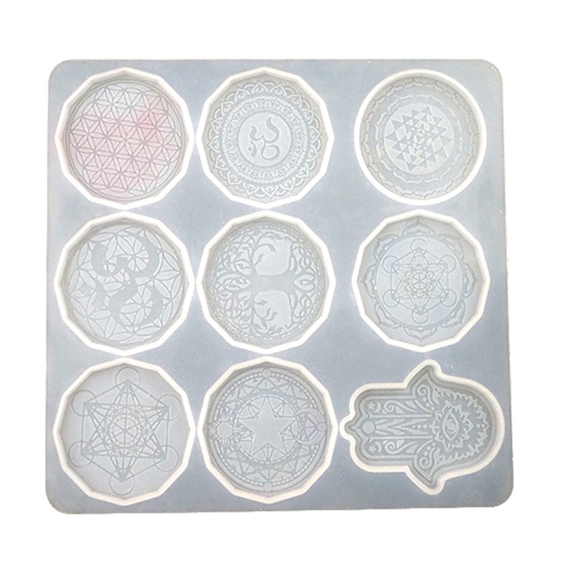 SIY  Flower of Life Pendant Crystal Epoxy Resin Mold Jewelry Earrings Silicone Mould