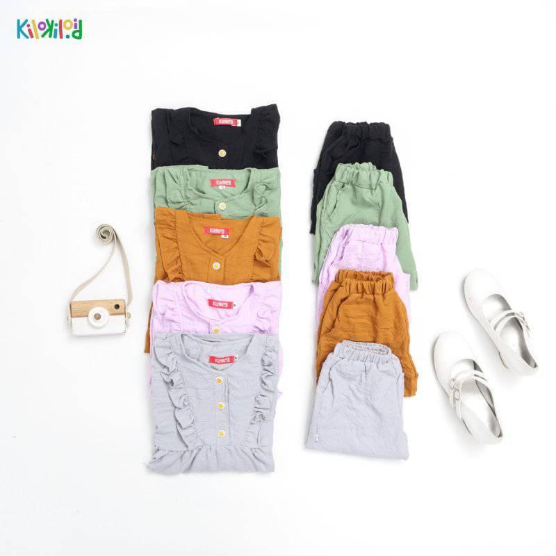 OneSet Crinkle Setelan Crinkle Anak Perempuan Usia 2 3 4 5 6 Tahun | set Cringkle / Cringkel Anak Muslimah kekinian