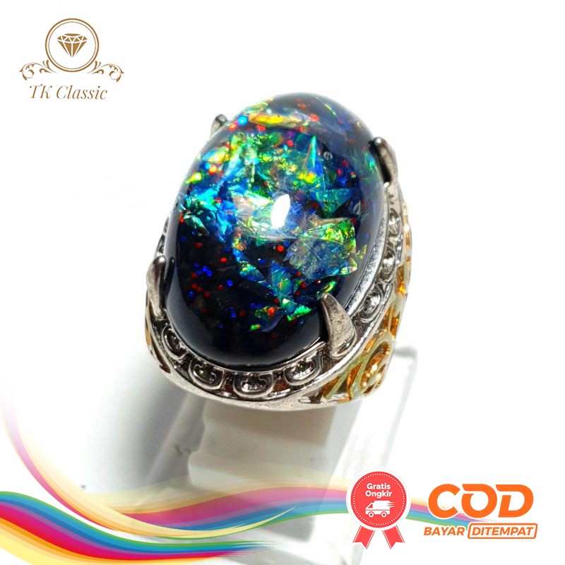 NATURAL BATU PERMATA AKIK KALIMAYA HITAM JUMBO