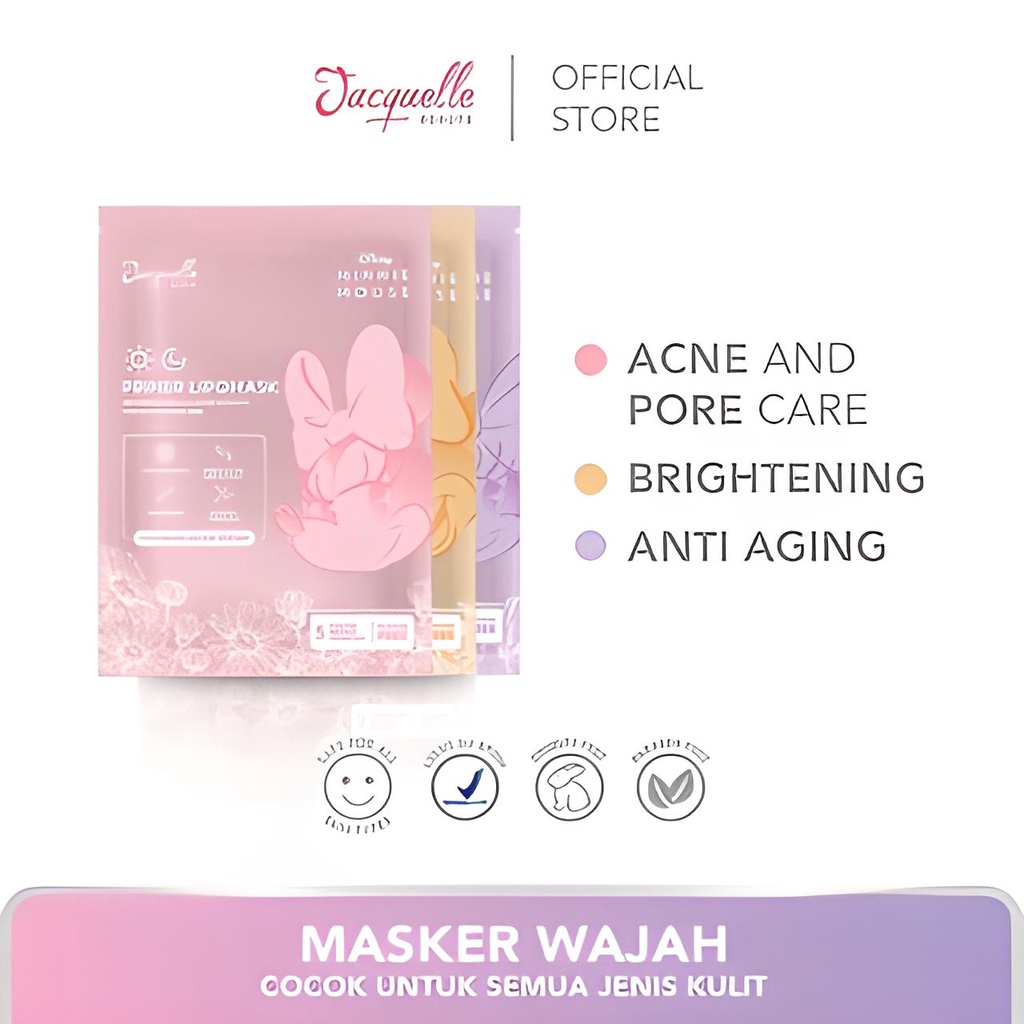 Jacquelle Disney Minnie Mouse Edition Primer Lipo Mask - Sheet Mask Lipomask Jacquele Jac quelle quele