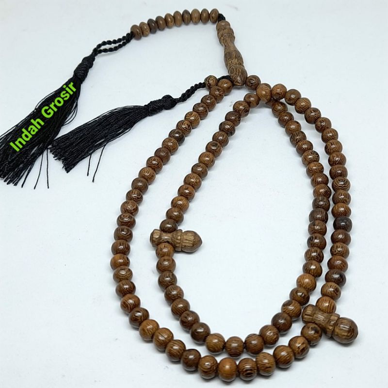 Kalung Tasbih Gali Kelor Natural 99butir 6mm Asli