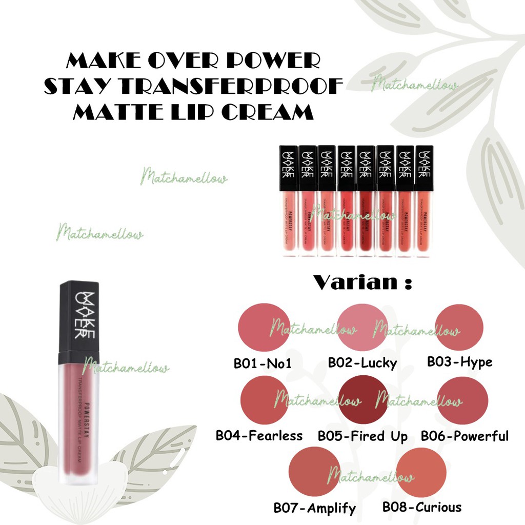 ❄️MATCHA❄️ MAKE OVER POWER STAY TRANSFERPROOF MATTE LIP CREAM - LIPCREAM MATTE