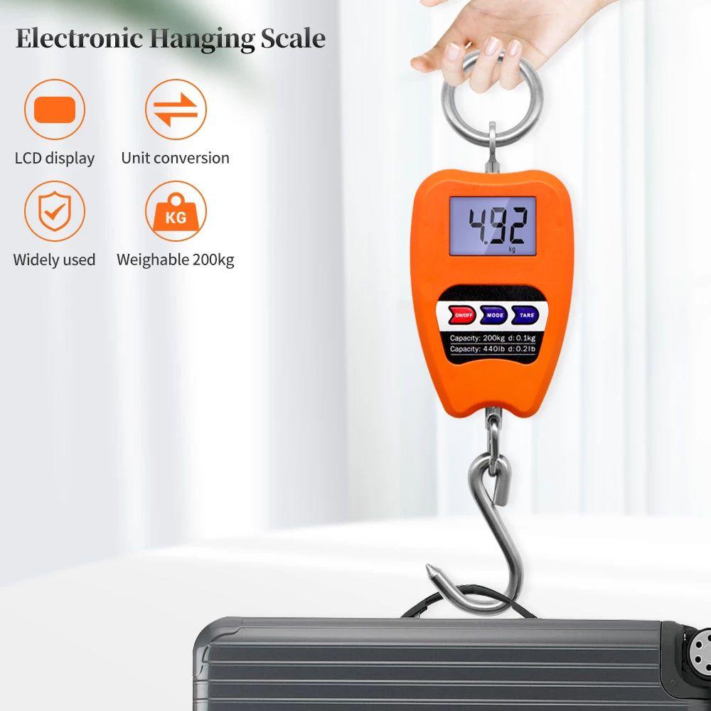 POPULAR Populer Crane Scale Professional Weight Balance Timbangan Digital LCD Heavy Duty