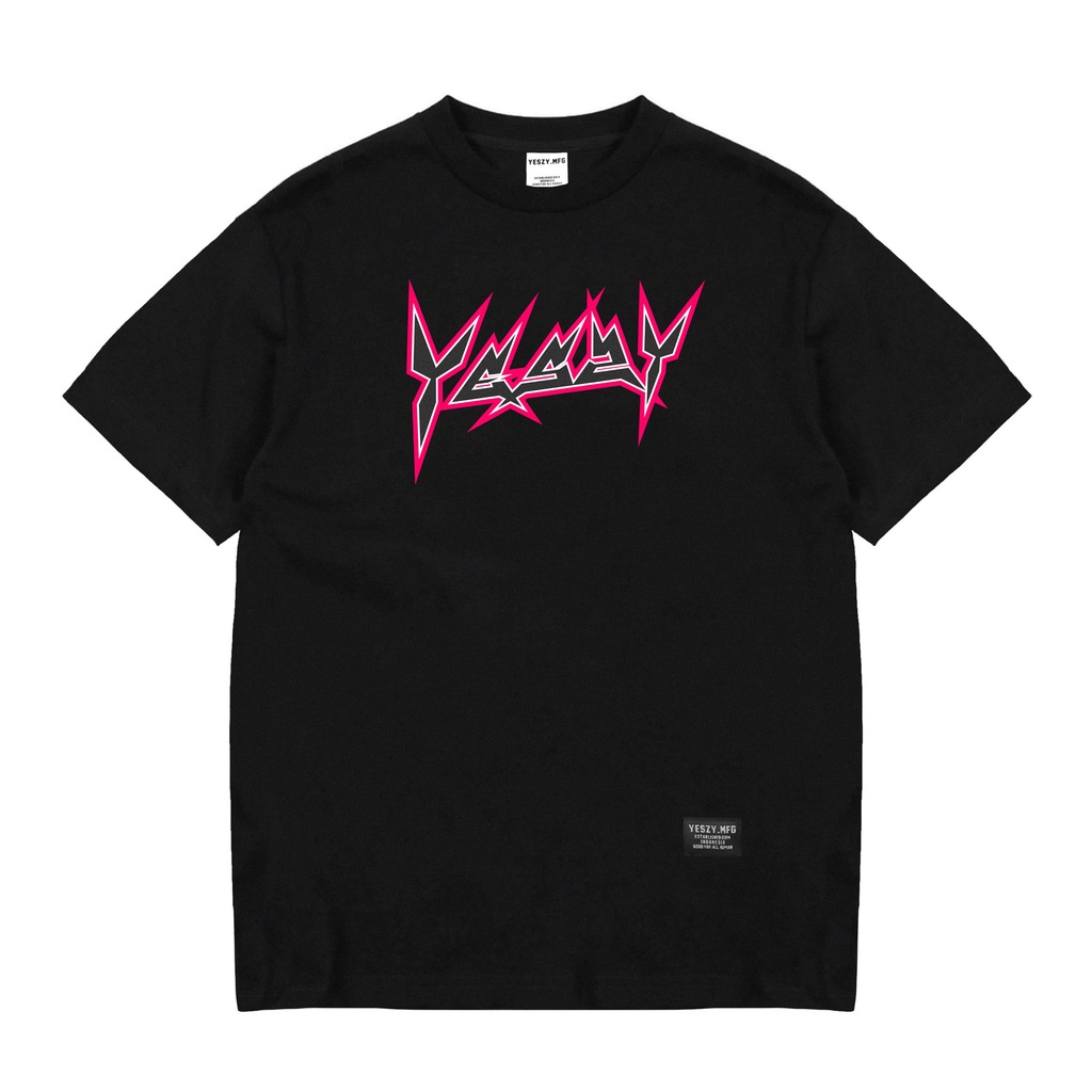 YESZY.MFG Tshirt Black Remix F. Magenta