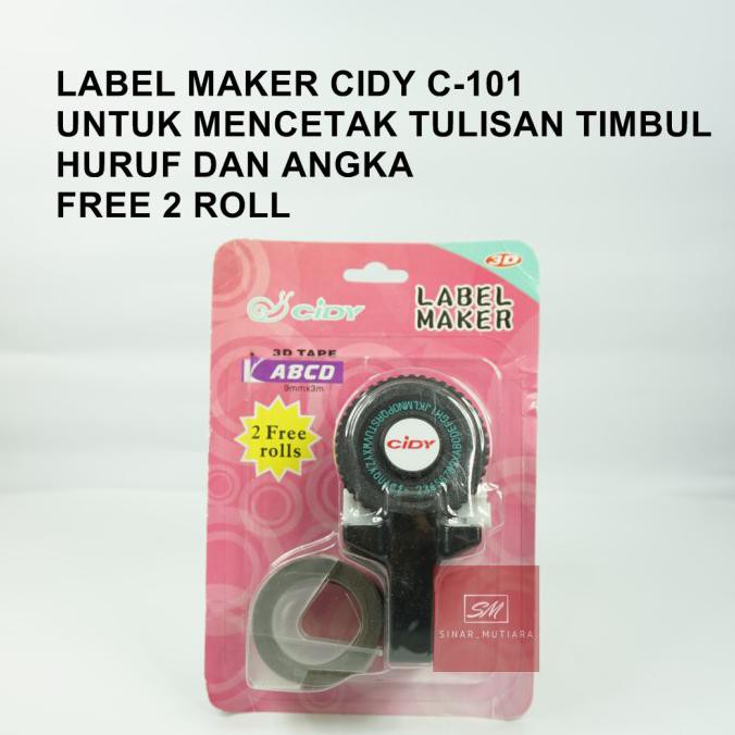 

CIDY dymo embossing label maker - Hitam