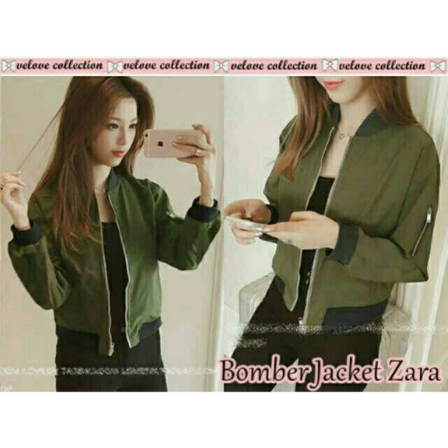 Jaket bomber zara cewe