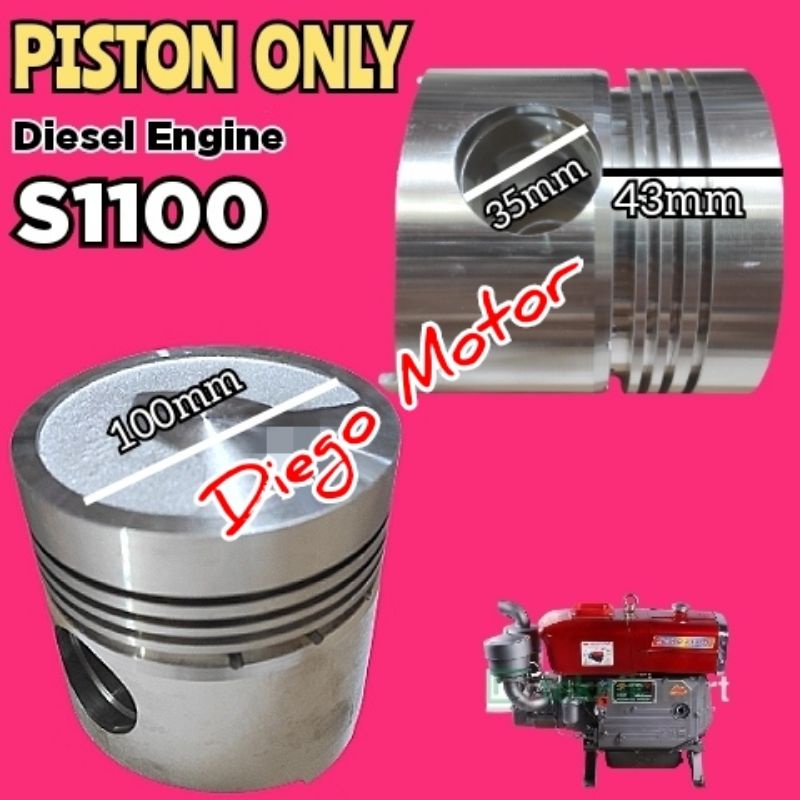 S1100 Piston Seher Mesin Diesel Dongfeng 16PK Fengtian Shark JiangDong