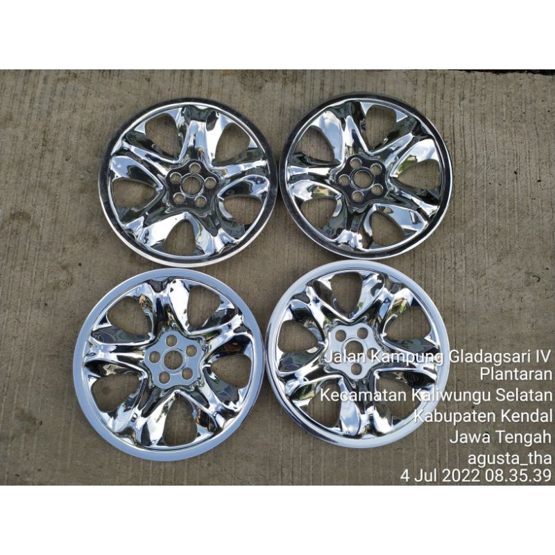 wildop/ weldop/wheldoop/tutup velg /dop ring 17 crom