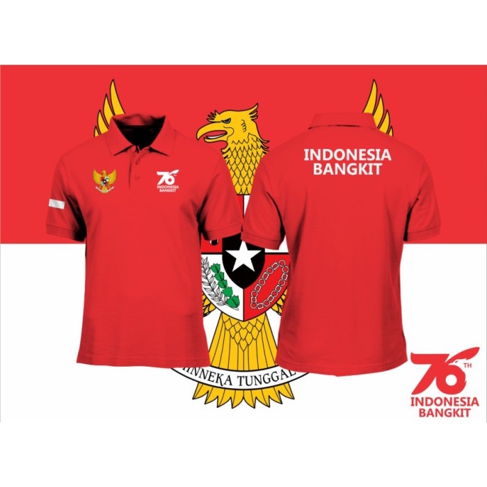 KAOS POLO SHIRT BAJU KERAH DISTRO INDONESIA BANGKIT 76 POLOS CUSTOM HIGHT CLASS