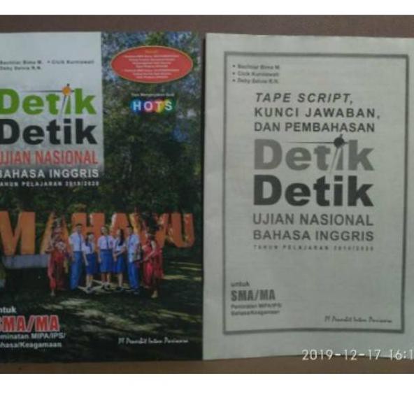 Jangan Ketinggalan Order Detik Detik Un Bahasa Inggris Sma 2019 2020 Shopee Indonesia