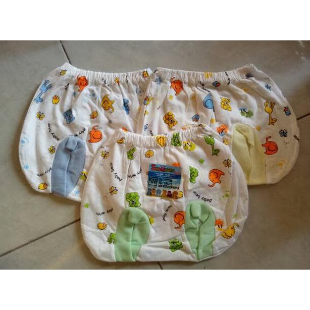 Celana bayi pop putih motif shaqueen