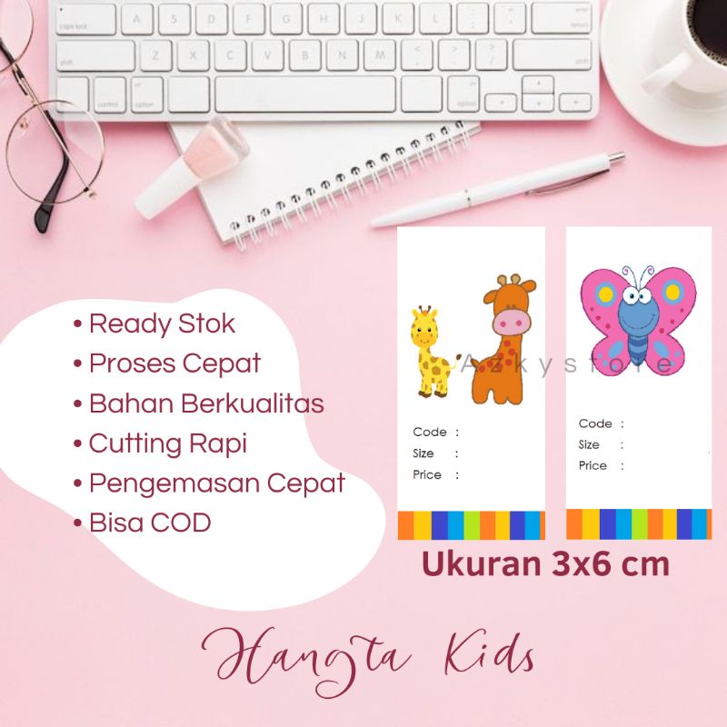 

HANG TAG | HANGTAG | PRICE | TAG | LABEL | BAJU | HARGA | MERK | HANTAG | HANDTAG | KIDS 60 PCS