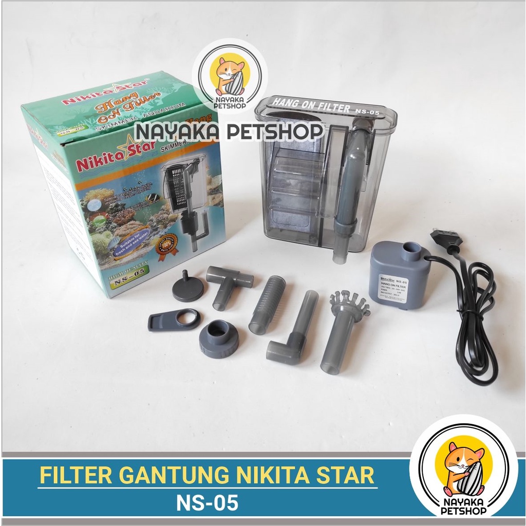 Nikita Star NS 05 Filter Gantung Aquarium Hanging Saringan Air Hang On Aquascape