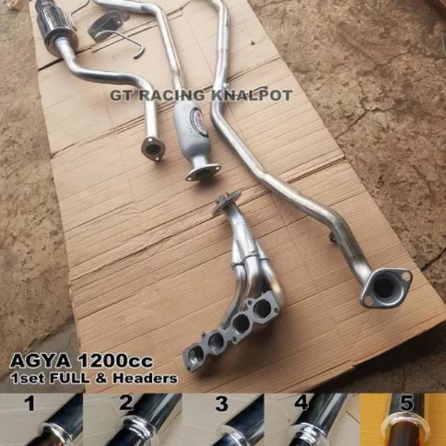 KNALPOT AGYA 1200 FULSET