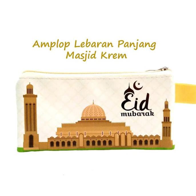 

promo Dompet Pouch Amplop Angpao Lebaran Idul Fitri Case PANJANG MASJID KREM