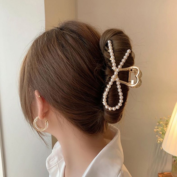 jepit pita mutiara berlian pearl diamond fashion hairclip jje079(2e2)