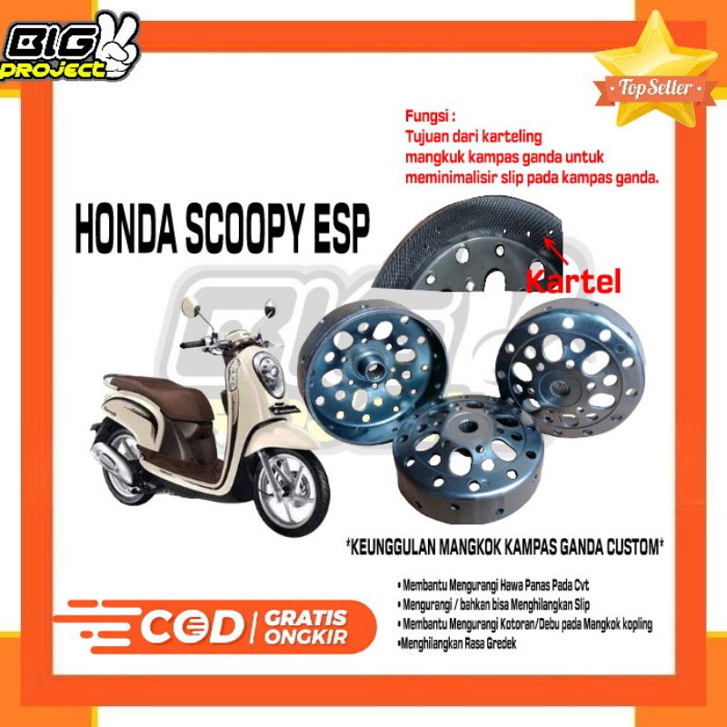 MANGKOK KAMPAS GANDA CUSTOM BOLONG KARTEL SCOOPY ESP 2015-2019 / MANGKOK KAMPAS GANDA CUSTOM SCOOPY 