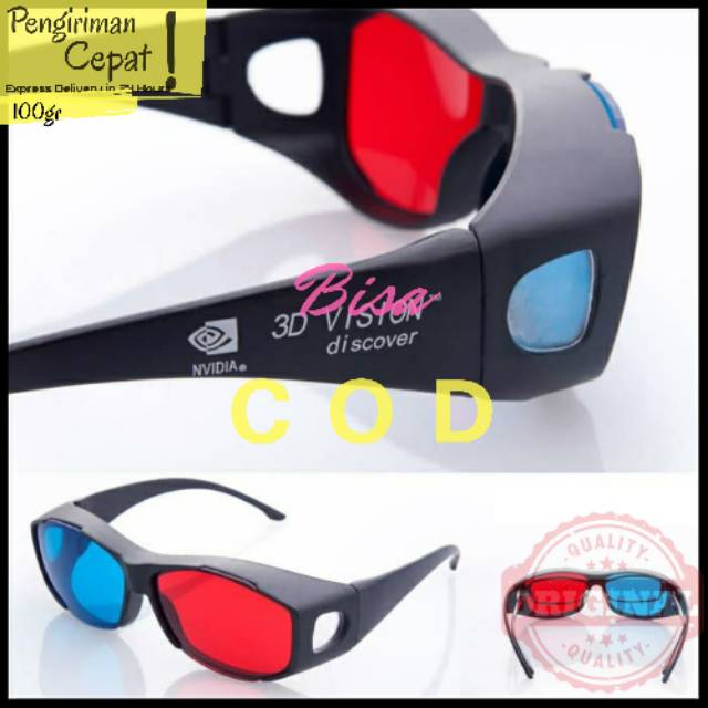 Kacamata NVIDIA kacamata 3D Red Cyan