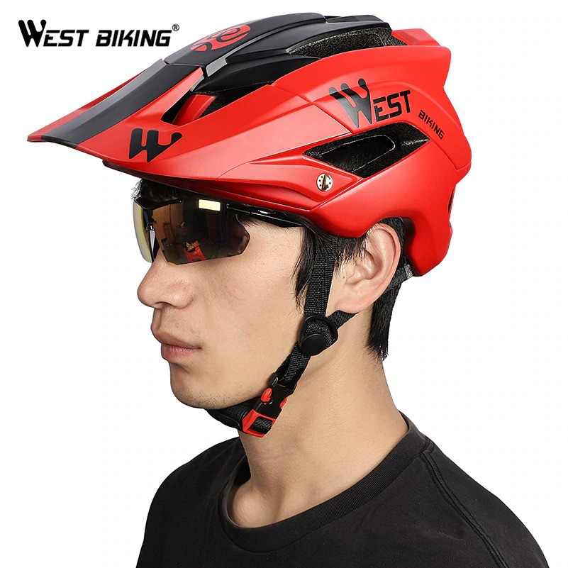 BISA COD WEST BIKING Helm Sepeda Cycling Helmet Trail XC MTB - TK-YP0708078 - Black