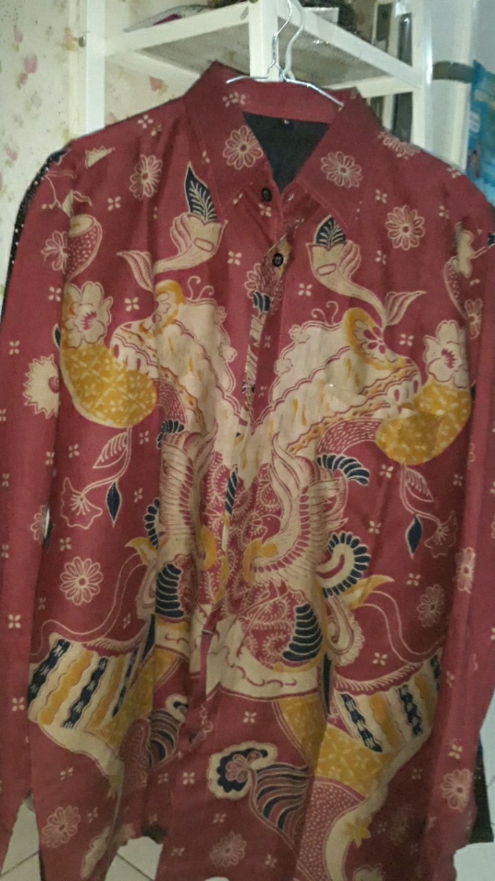 Panji Lesmono Marun Kemeja Batik Solo Lengan Panjang Sm Atasan Modern Premium Hanung Suket Segoro