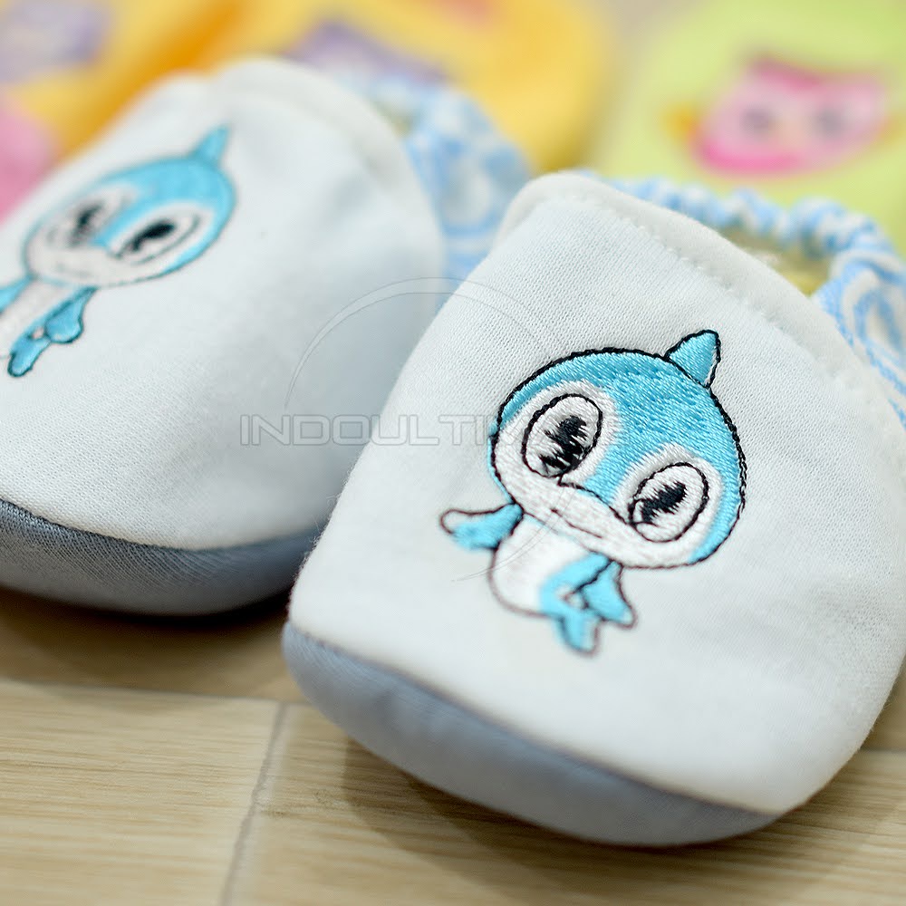 SY-188 Sepatu Bordir Gambar Boneka Kaos Kaki Bayi Pelindung Kaki Bayi Alas Kaki Bayi