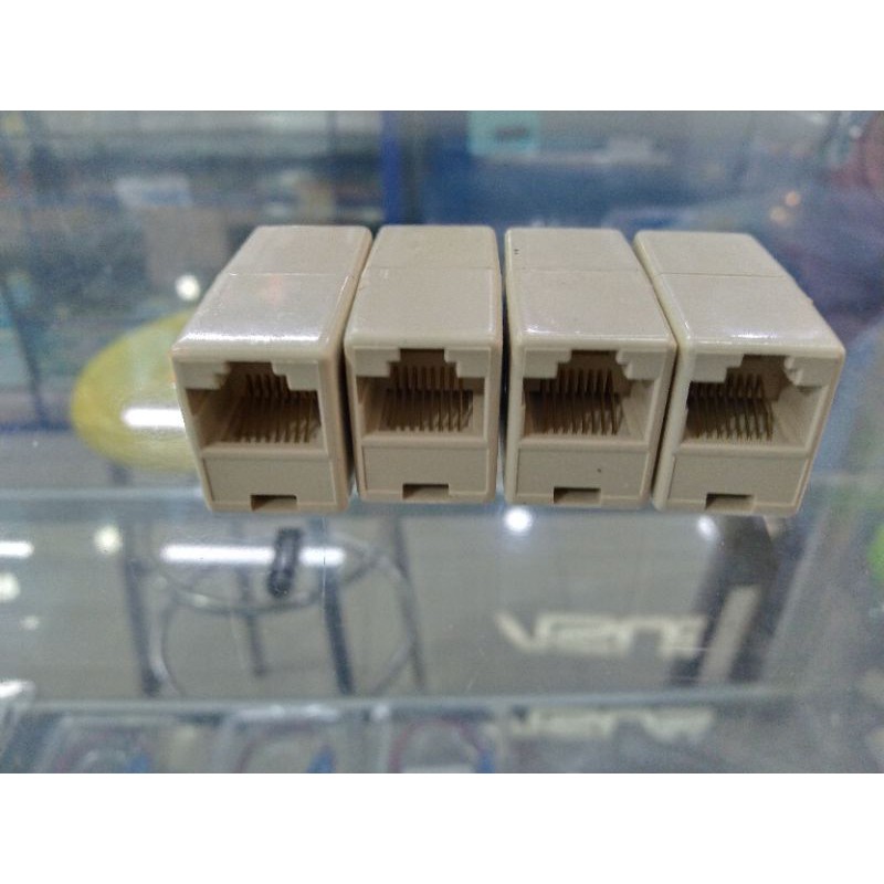 BAREL RJ45 COUPLER FEMALE TO FEMALE (BAREL RJ45) MURAH