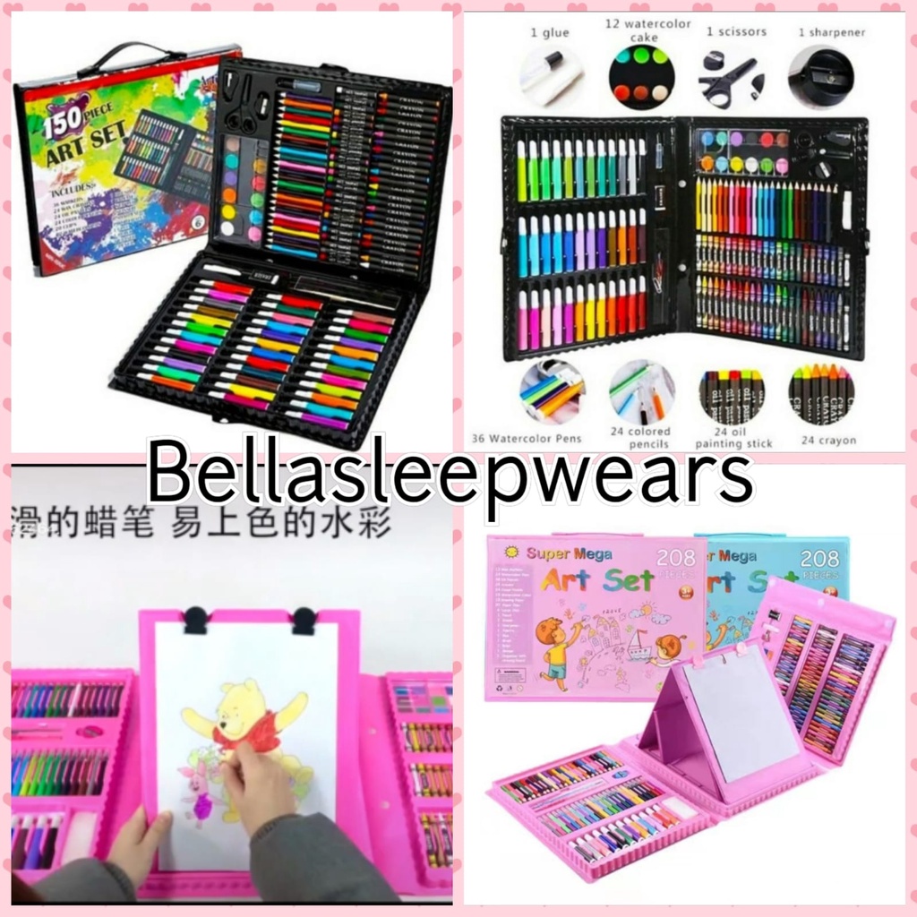 150 / 208  PCS - ART CRAYON SET PENSIL WARNA LUKIS MENGGAMBAR PASTEL ANAK FULL SET | ALAT MAINAN EDUKASI BELAJAR ANAK