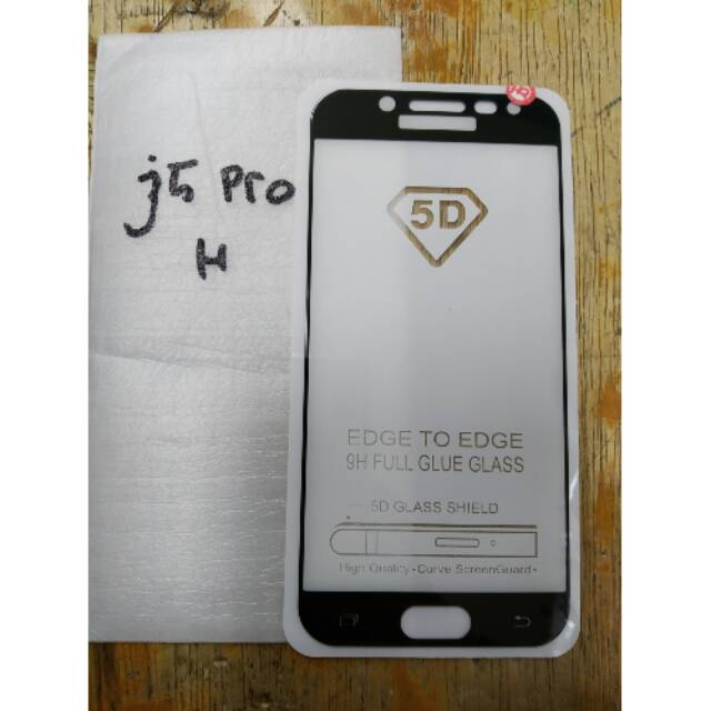 Tempered glass Samsung J5 Pro Anti gores J5pro Full Layar