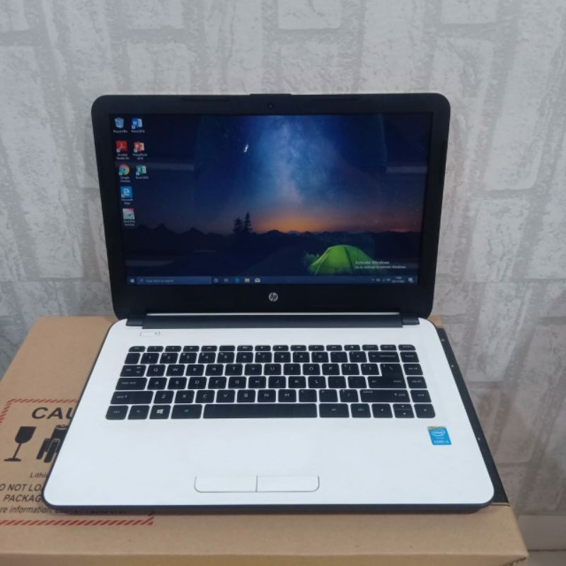 Laptop Hp 14-ac186TU, Core i3 - 5005U Gen 5th, Ram 4GB HDD 500GB Layar 14 inch Windows 10 Siap pakai