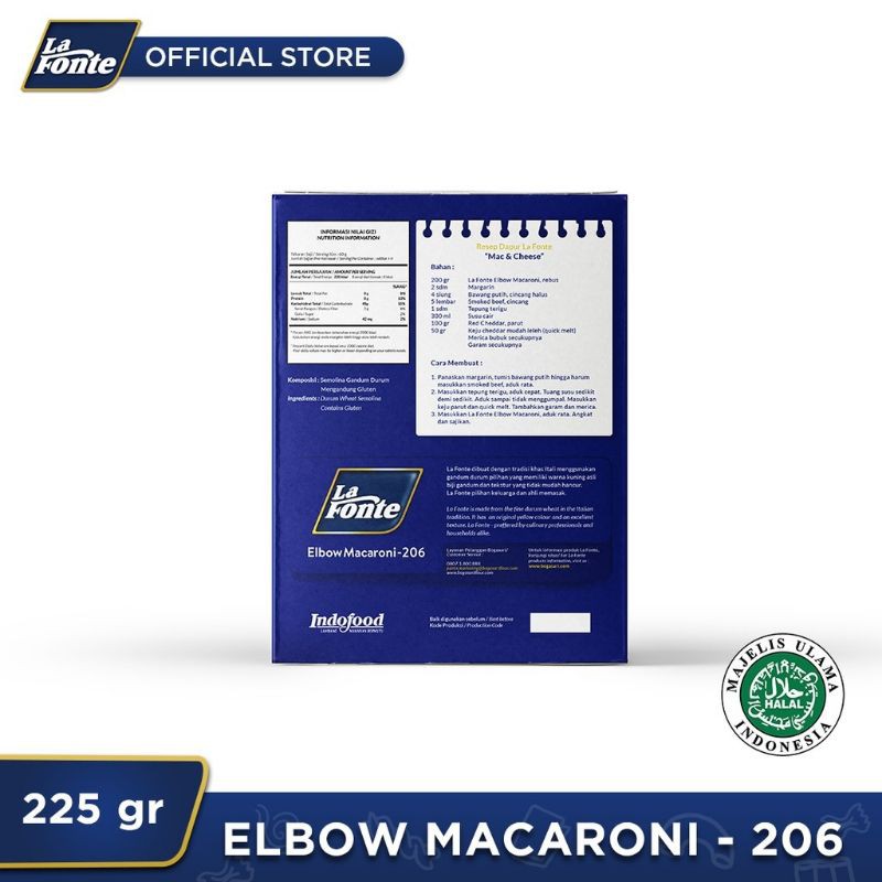 

La Fonte macaroni elbow 225g