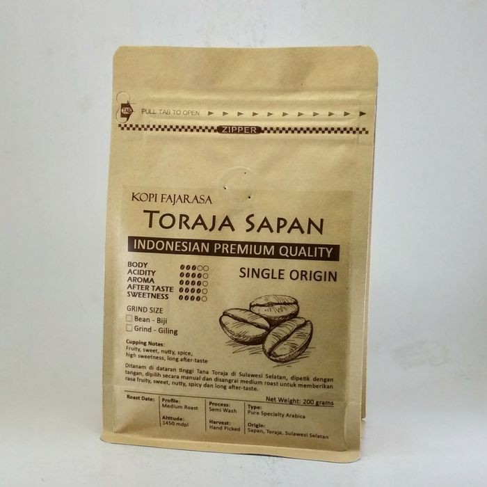 

KPY113 Kopi Fajarasa Toraja Sapan Biji Kopi Arabica 200 gram