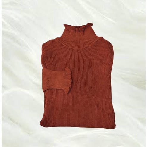 Zelline official rajut turtleneck curly