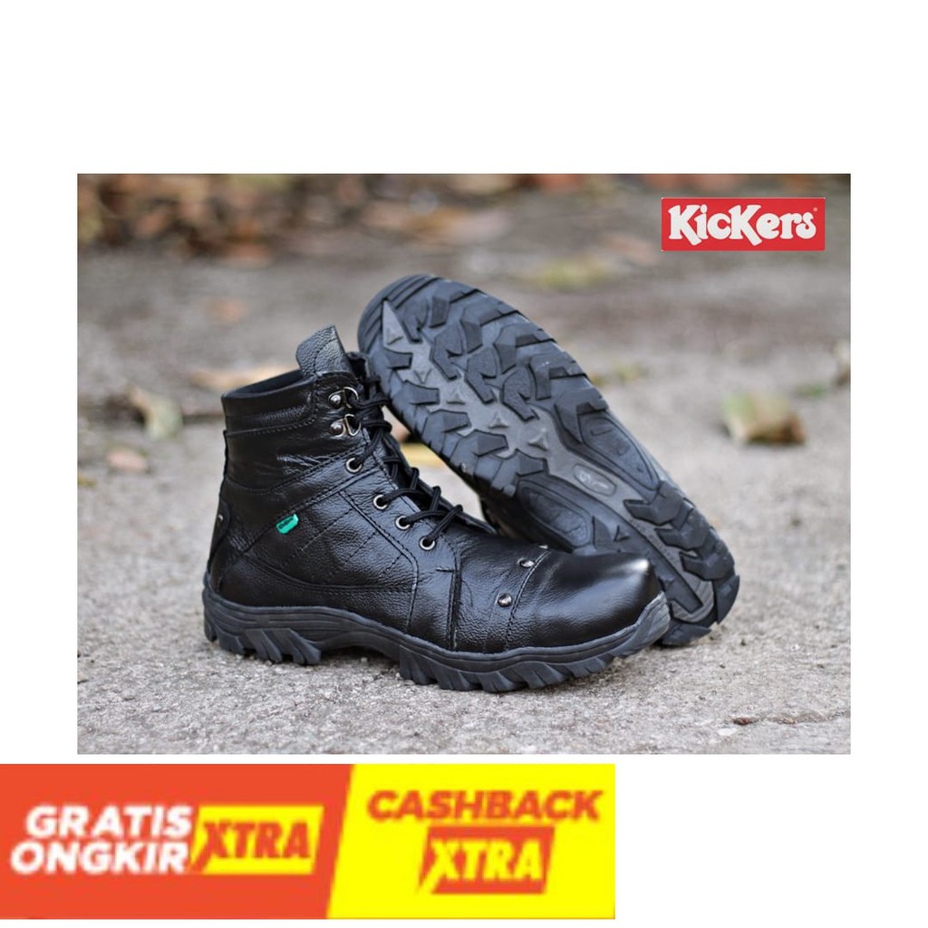 ORIGINAL  - Sepatu boots pria kulit jeruk asli delta tracking gunung proyek ujungbesi safety