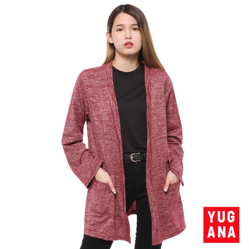 BL- CRGIGI Cardigan Oversize Wanita Lengan Panjang Polos-5