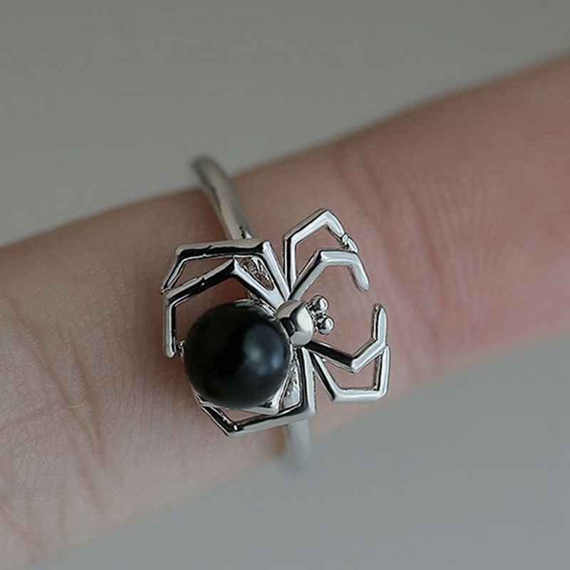 Neo Cincin Model Terbuka Desain Labalaba Gaya Gothicvintage Adjustable Untuk Halloweenhadiah