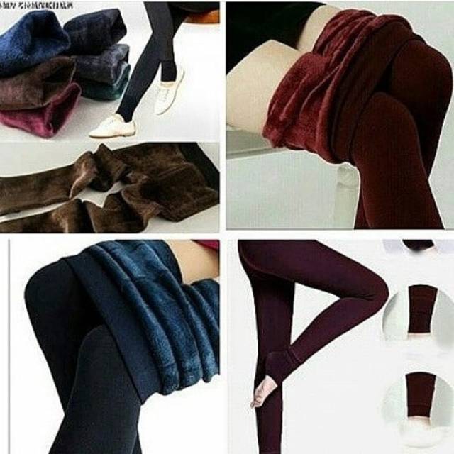 Celana Legging Bulu Musim Dingin thermal winter import