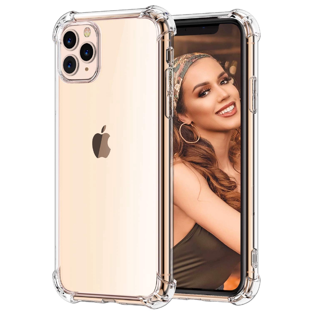 Soft Case TPU Bening Transparan Slim Fleksibel Shockproof untuk iPhone 11 Pro