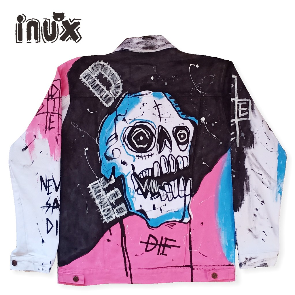 JAKET LILPEEP / JAKET JEANS PRIA / JAKET JEANS LILPEEP / JACKET CUSTOM LIL PEEP / DENIM JACKET CUSTO