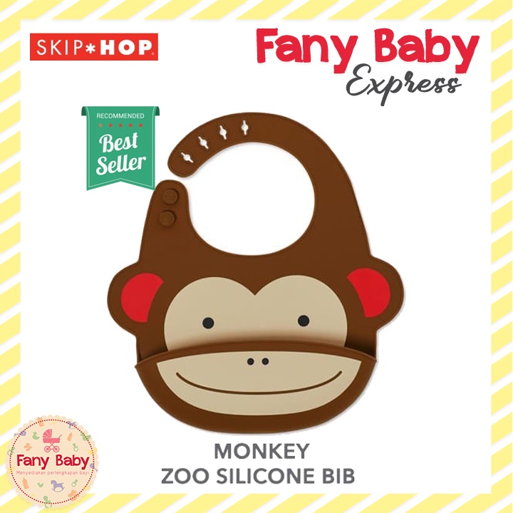 SKIP HOP ZOO SILICONE FOLD &amp; GO BIB