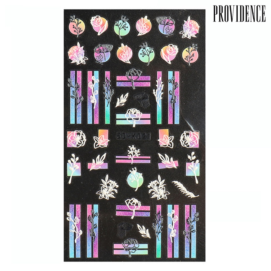 Providence Transfer Decals Flower Design Accessories Paper Colorful Nail Art Sticker Makeup Tools for Party