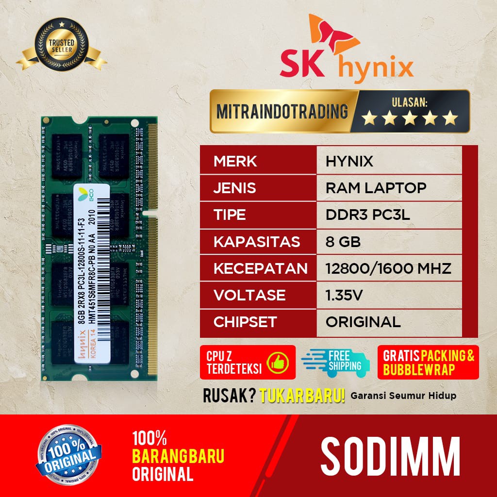 RAM HYNIX SODIMM DDR3L 8GB PC12800