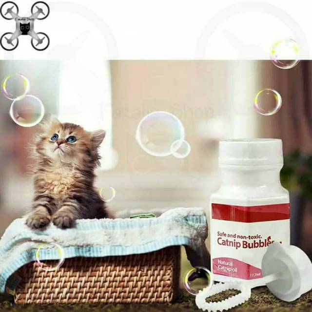 Catnip Bubble Mainan Gelembung Busa Kucing Cat Nip Bubbles Balon Buble