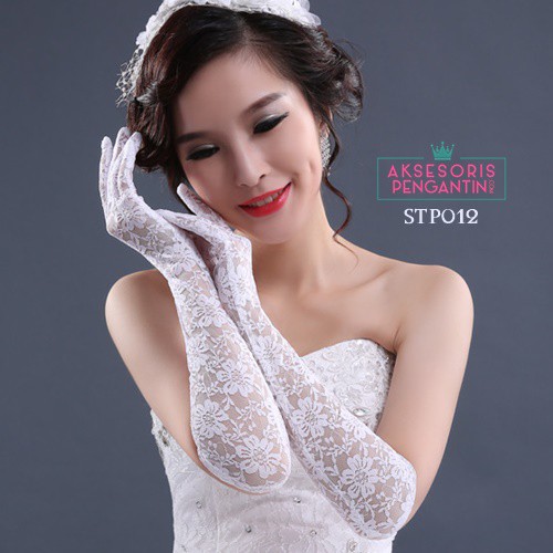 [PRODUK TERLARIS] WEDDING GLOVES SARUNG TANGAN WANITA AKSESORIS PESTA BRIDAL STP012