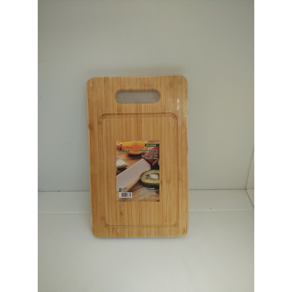KH NT0345 26x16x1.5cm Talenan Bambu Segi Tebal Bamboo Cutting Board