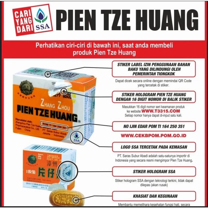 Pien Tze Huang Kapsul Capsule Original SSA