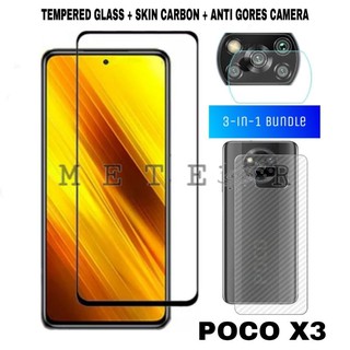 XIAOMI POCO X3 NFC TEMPERED GLASS SKIN CARBON GARSKIN