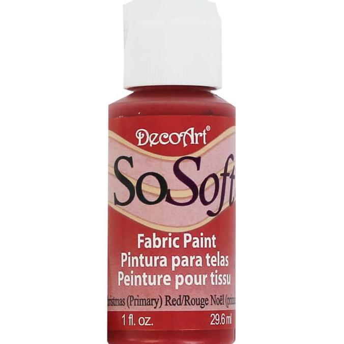 

14.84Ftgrdujh- Cat Kain/Decoart Sosoft Fabric Christmas Red 29,6Ml -Toko-Boneka.